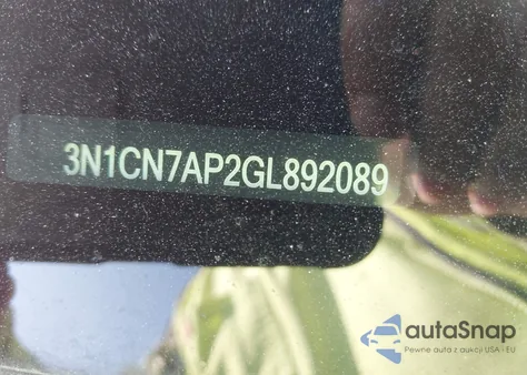 2016 Nissan Versa 1.6 Sv from USA, damaged, VIN 3N1CN7AP2GL892089